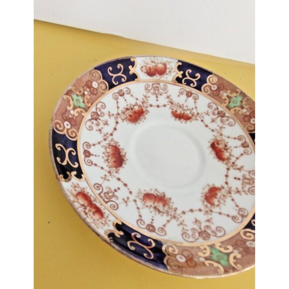 Antique Royal Albert Crown China Imari-style cup and saucer, 1920's - Picture 12 of 14